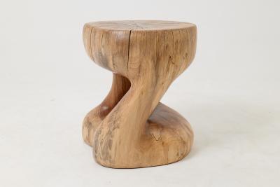 Logniture Sculptural Side Table Stool Solid Wood Walnut Contemporary Design Logniture