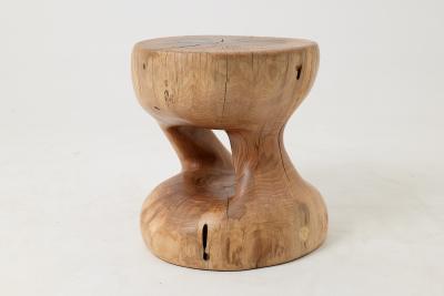  Logniture Sculptural Side Table Stool Solid Wood Walnut Contemporary Design Logniture