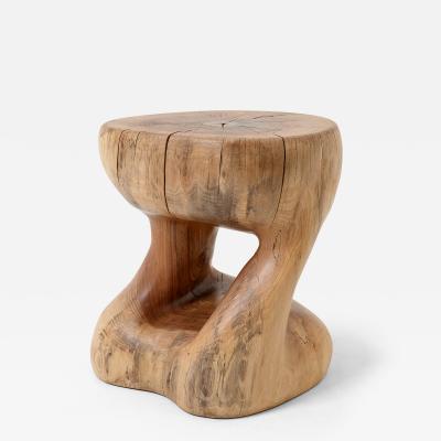  Logniture Sculptural Side Table Stool Solid Wood Walnut Contemporary Design Logniture