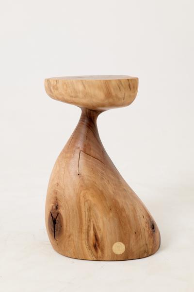  Logniture Sculptural Side Table Stool Solid Wood Walnut Contemporary Design Logniture