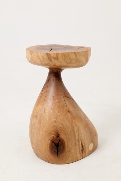  Logniture Sculptural Side Table Stool Solid Wood Walnut Contemporary Design Logniture
