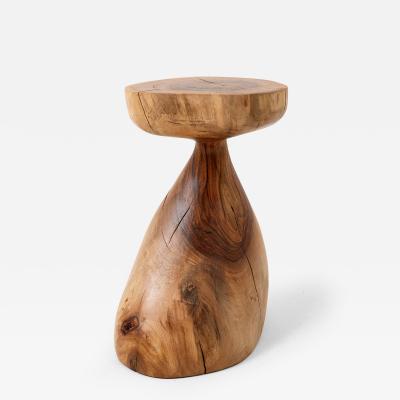  Logniture Sculptural Side Table Stool Solid Wood Walnut Contemporary Design Logniture