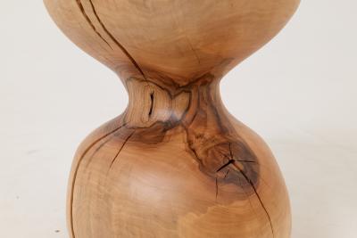  Logniture Sculptural Side Table Stool Solid Wood Walnut Contemporary Design Logniture