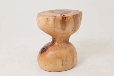  Logniture Sculptural Side Table Stool Solid Wood Walnut Contemporary Design Logniture