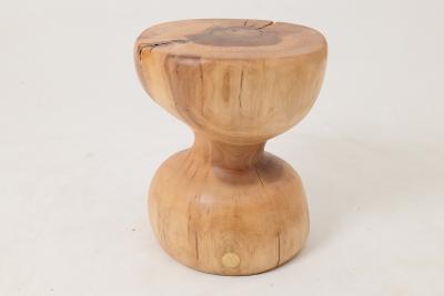  Logniture Sculptural Side Table Stool Solid Wood Walnut Contemporary Design Logniture