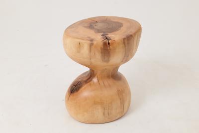 Logniture Sculptural Side Table Stool Solid Wood Walnut Contemporary Design Logniture