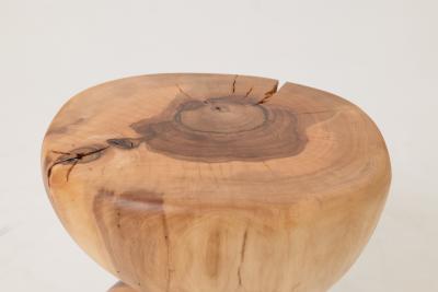  Logniture Sculptural Side Table Stool Solid Wood Walnut Contemporary Design Logniture