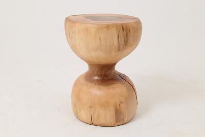  Logniture Sculptural Side Table Stool Solid Wood Walnut Contemporary Design Logniture