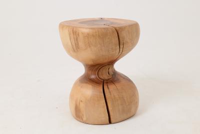  Logniture Sculptural Side Table Stool Solid Wood Walnut Contemporary Design Logniture