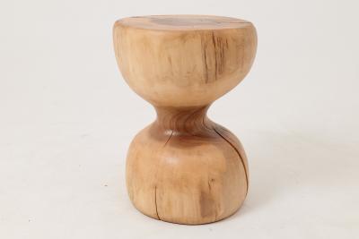  Logniture Sculptural Side Table Stool Solid Wood Walnut Contemporary Design Logniture