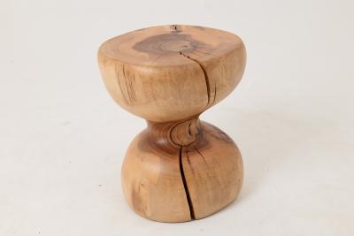  Logniture Sculptural Side Table Stool Solid Wood Walnut Contemporary Design Logniture