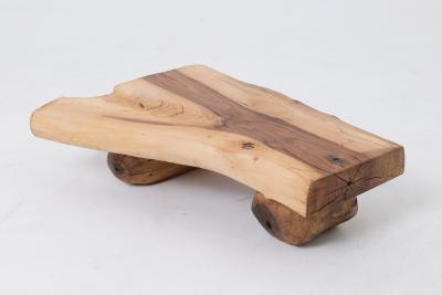  Logniture Side Table Organic Live Edge Walnut Rustic Minimalist Handmade