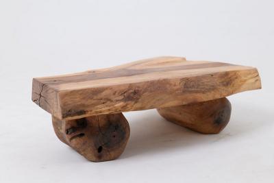  Logniture Side Table Organic Live Edge Walnut Rustic Minimalist Handmade