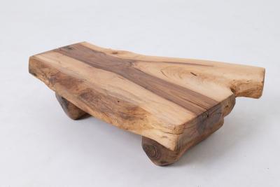  Logniture Side Table Organic Live Edge Walnut Rustic Minimalist Handmade