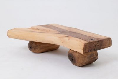  Logniture Side Table Organic Live Edge Walnut Rustic Minimalist Handmade