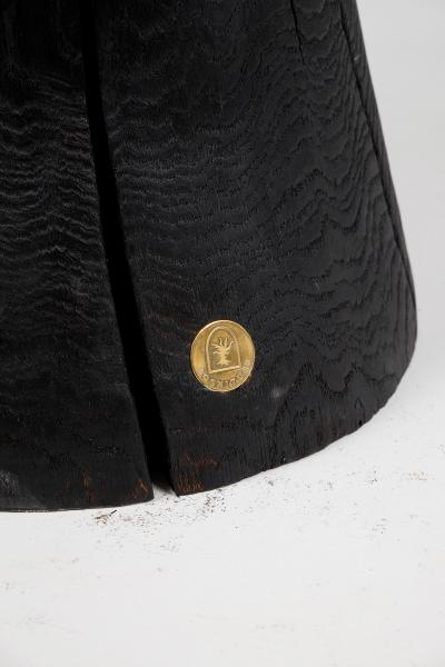  Logniture Solid Burnt Wood Brutalist Sculptural Side Table Pedestal Unique Jownik