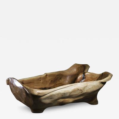  Logniture Solid Wood Bathtub Cavred From Single Tree Trunk Rare