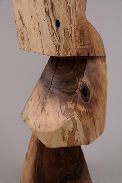 Logniture Solid Wood Sculptural Side Table Original Contemporary Design Log Carving