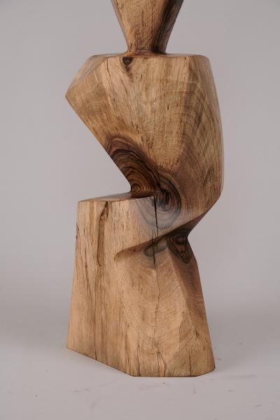 Logniture Solid Wood Sculptural Side Table Original Contemporary Design Log Carving