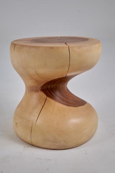 Logniture Solid Wood Sculptural Side Table Original Contemporary Design Logniture