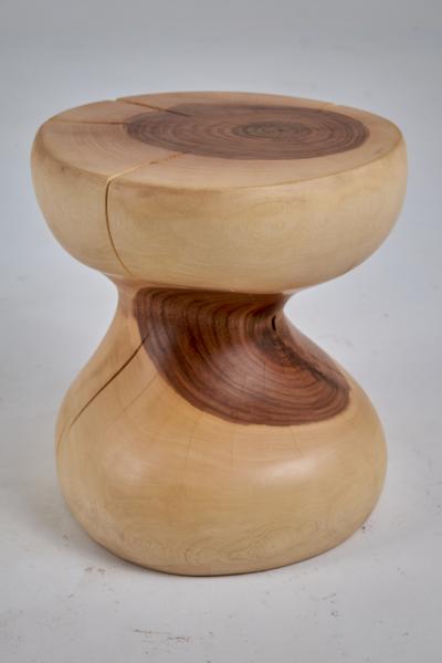 Logniture Solid Wood Sculptural Side Table Original Contemporary Design Logniture