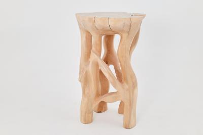  Logniture Solid Wood Sculptural Side Table Original Contemporary Design Logniture