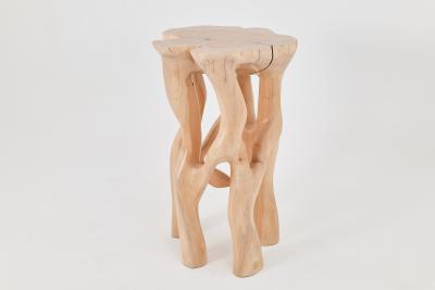  Logniture Solid Wood Sculptural Side Table Original Contemporary Design Logniture