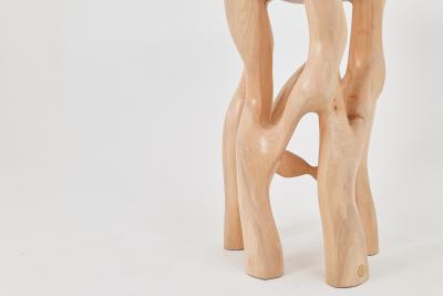  Logniture Solid Wood Sculptural Side Table Original Contemporary Design Logniture