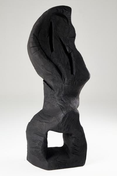  Logniture Still Stand Abstract Biomorphic Wood Sculpture Chainsaw Carved Burnt Oak