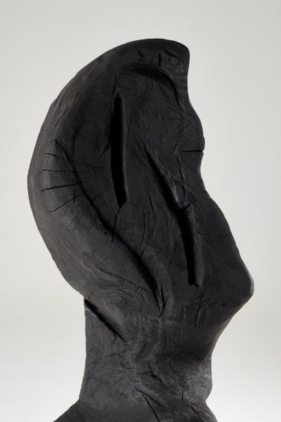  Logniture Still Stand Abstract Biomorphic Wood Sculpture Chainsaw Carved Burnt Oak