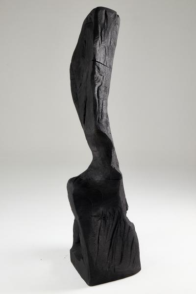 Logniture Still Stand Abstract Biomorphic Wood Sculpture Chainsaw Carved Burnt Oak