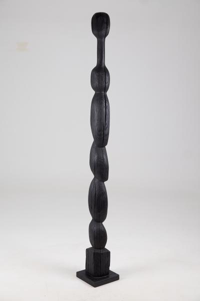  Logniture Still Stand Abstract Biomorphic Wood Sculpture Column Chainsaw Carved