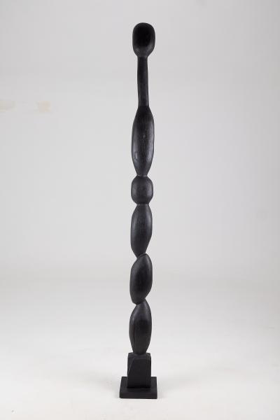  Logniture Still Stand Abstract Biomorphic Wood Sculpture Column Chainsaw Carved XL