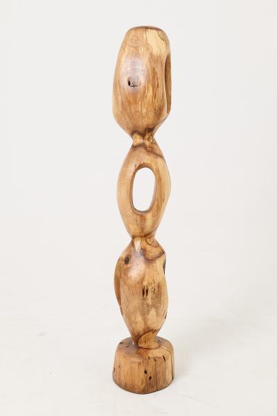  Logniture Still Stand Abstract Wood Sculpture Chainsaw Carved Walnut Logniture