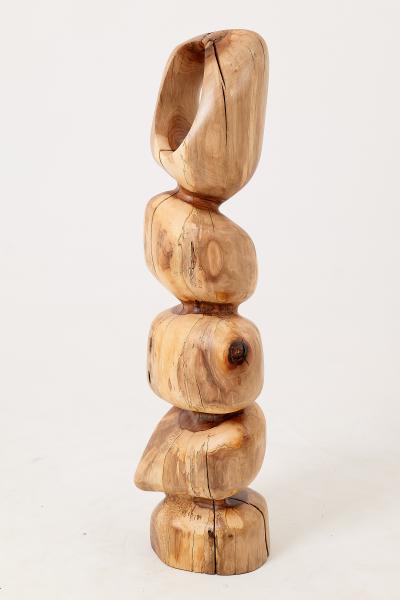  Logniture Still Stand Abstract Wood Sculpture Chainsaw Carved Walnut Logniture