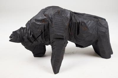  Logniture Taurus Chainsaw Carved Burnt Oak