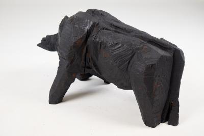  Logniture Taurus Chainsaw Carved Burnt Oak