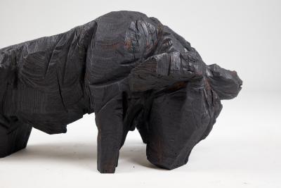  Logniture Taurus Chainsaw Carved Burnt Oak