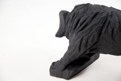  Logniture Taurus Chainsaw Carved Burnt Oak Bull Sculpture