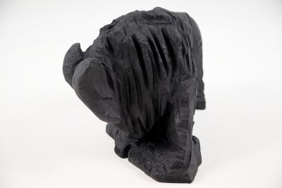  Logniture Taurus Chainsaw Carved Burnt Oak Bull Sculpture