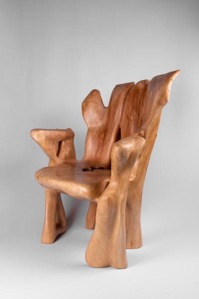  Logniture Veles Wooden Armchair Carved From Single Piece Of Wood Functional Sculpture