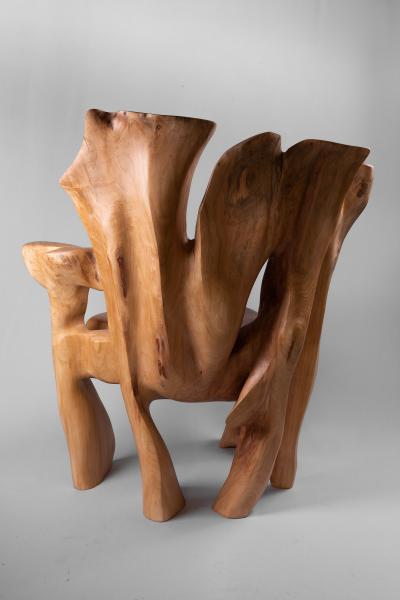  Logniture Veles Wooden Armchair Carved From Single Piece Of Wood Functional Sculpture