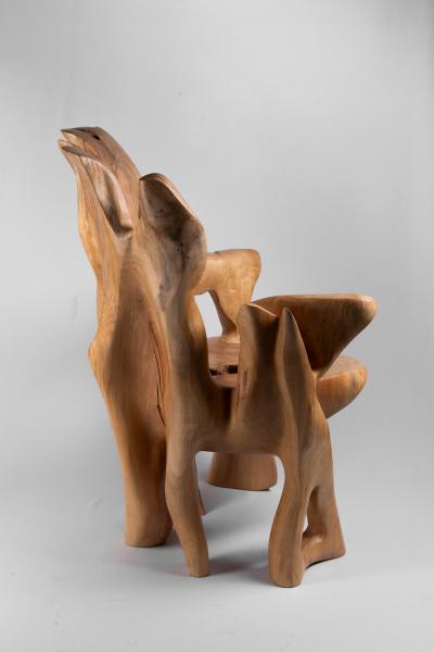  Logniture Veles Wooden Armchair Carved From Single Piece Of Wood Functional Sculpture