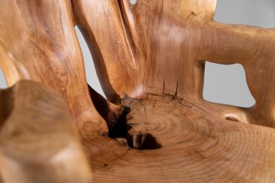  Logniture Veles Wooden Armchair Carved From Single Piece Of Wood Functional Sculpture