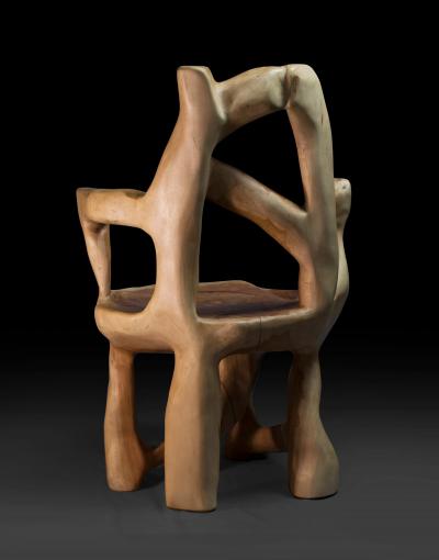  Logniture Veles Wooden Armchair Carved From Single Piece of Wood Functional Sculpture