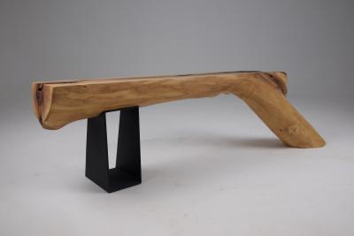  Logniture Wabi Sabi Bench Brutalist Walnut Outdoor Indoor Natural and Eco Friendly