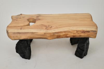  Logniture Wooden Brutalist Table Wabi Sabi Natural and Eco Friendly Logniture