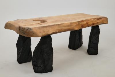  Logniture Wooden Brutalist Table Wabi Sabi Natural and Eco Friendly Logniture