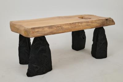  Logniture Wooden Brutalist Table Wabi Sabi Natural and Eco Friendly Logniture