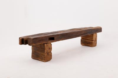  Logniture XXL Reclaimed Oak Wood Brutalist Bench Natural and Eco Friendly Logniture